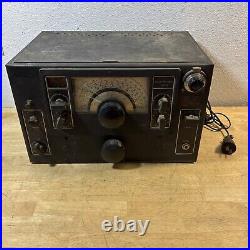 Vintage National Company NC-100ASD High Frequency Receiver Army 1940 As Is Parts