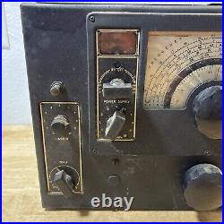 Vintage National Company NC-100ASD High Frequency Receiver Army 1940 As Is Parts