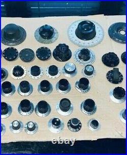 Vintage NewithUsed Dial Tuning Knobs Radio Receiver Parts (Lot)