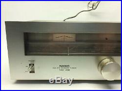 Vintage Nikko AM/FM Stereo Tuner FAM-450 Japan 120V 60Hz 15W Untested Parts
