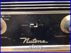 Vintage NuTone Tube Radio Intercom In Wall Station 2055-56 For Parts Or Resto