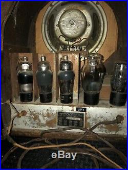 Vintage Old Antique Emerson Cathedral Tube Radio Beautiful Case Condition Parts