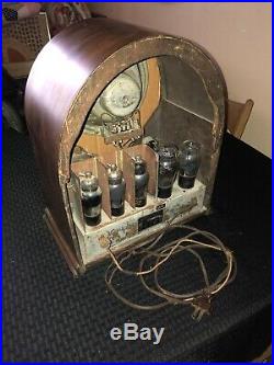 Vintage Old Antique Emerson Cathedral Tube Radio Beautiful Case Condition Parts