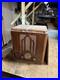 Vintage-Old-Crosley-Electric-Model-515-Tube-Radio-Tombstone-Wood-Case-Parts-USA-01-oge