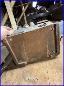 Vintage Old Crosley Electric Model 515 Tube Radio Tombstone Wood Case Parts USA