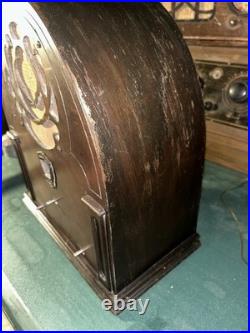 Vintage Old Rare Superheterodyne U. S. Gloritone Tube Radio Wood Cathedral Parts