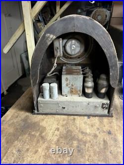 Vintage Old Rare Superheterodyne U. S. Gloritone Tube Radio Wood Cathedral Parts