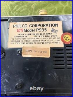 Vintage PHILCO AM FM RADIO Model P936 Parts Or Repair
