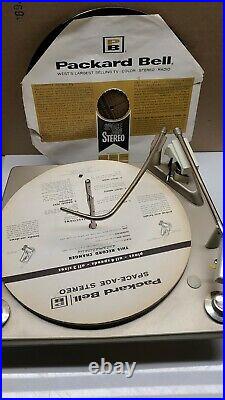 Vintage Packard Bell Space Age Record Player For Parts Or Repair
