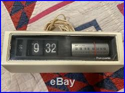 Vintage Panasonic RC1122 Clock Radio Rare Orange Quite Speaker Flip Number Parts