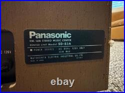 Vintage Panasonic Sd-85 Fm/am/record Player Unit For Parts! Used Powers On