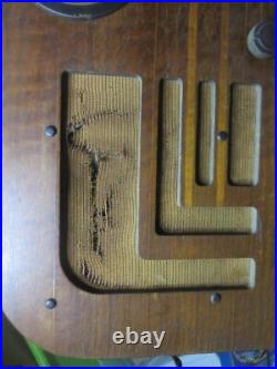 Vintage Philco 38-9 Tube Radio Untested tattered cord Parts or Repair