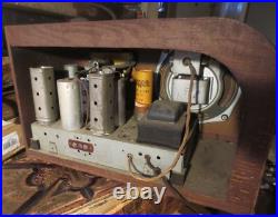 Vintage Philco 38-9 Tube Radio Untested tattered cord Parts or Repair