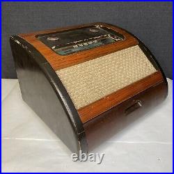 Vintage Philco 46-1201 Bing Crosby Front Loading Record Player Radio FOR PARTS