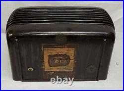 Vintage -Philco -46-420 Brown Bakelite Hippo Tube Radio Parts / Repair