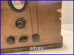 Vintage Philco 610 Large Bullet Art Deco AM/SW Tube Radio FOR PARTS/REPAIR