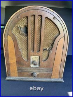 Vintage Philco 84B Baby Grand Cathedral Tube Radio 1930s FOR PARTS/RESTORE