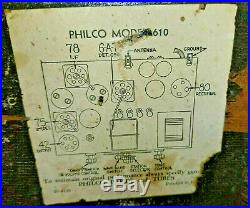 Vintage Philco Tombstone Radio 37-610 Art Deco Look parts or repair