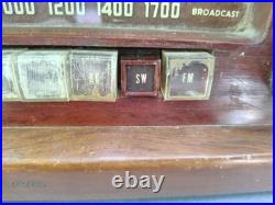 Vintage Philco Tube Radio 48-482 Tested & Powers On For Parts/Repair