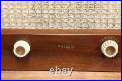 Vintage Philco tube Radio Stereo All Waves Broadcast wood cabinet parts repair