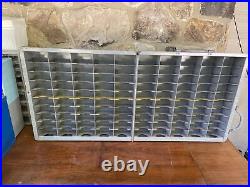 Vintage Portable aluminum PartsCabinet 100 compartment/radio/telephone parts. USA