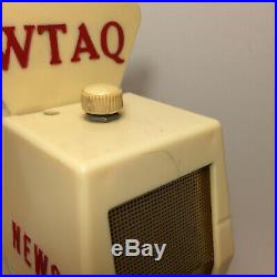 Vintage Promotional WTAQ 1300 KC Microphone Mic Collectable Radio (For Parts)