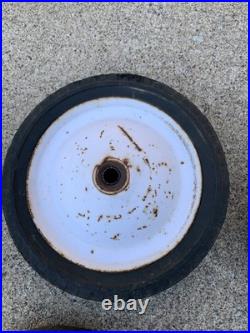 Vintage Pull Wagon Parts Radio Rocket / Flyer Wheels with Metal Caps