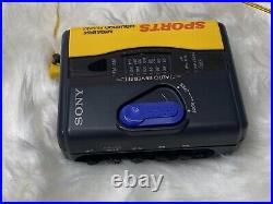 Vintage RARE SONY Sports Walkman WM-FS393 TESTED Working ALL ORIG PARTS + CLIP