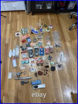 Vintage RC Model Airplane Nitro Parts Lot OS Max Engine ABC Panel Futaba Servo