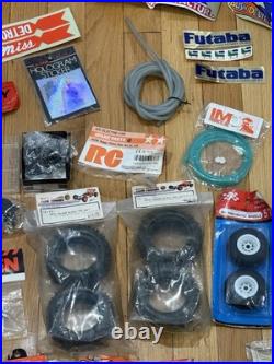 Vintage RC Model Airplane Nitro Parts Lot OS Max Engine ABC Panel Futaba Servo
