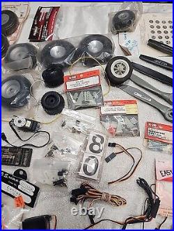 Vintage RC plane airplane Lot of Parts To Much To List. MOST ITEMS NEW
