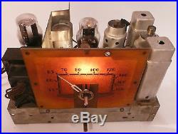 Vintage RCA 84 BT6 RADIO part NON-WORKING CHASSIS / good graphic TUBES LITE
