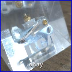 Vintage RCA Acrylic Early Mechanical Parts in Lucite Paperweight