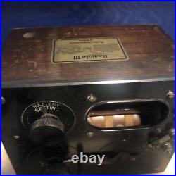 Vintage RCA Radiola III Radio Receiver Type R1 Untested For Parts