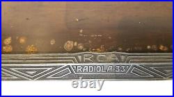 Vintage RCA Radiola Model 33 Radio in Metal Case Parts or Repair