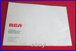 Vintage RCA Selectivision VCR VCT 200 for Parts/Repair & Instruction Manual