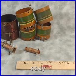 Vintage Radio Coil & Inductor Lot of 14 Large & Small RF Coils Antique Parts