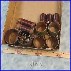 Vintage Radio Coil & Inductor Lot of 14 Large & Small RF Coils Antique Parts