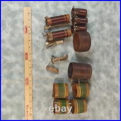 Vintage Radio Coil & Inductor Lot of 14 Large & Small RF Coils Antique Parts