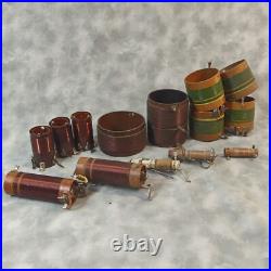 Vintage Radio Coil & Inductor Lot of 14 Large & Small RF Coils Antique Parts