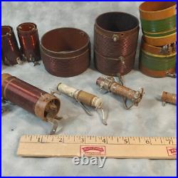 Vintage Radio Coil & Inductor Lot of 14 Large & Small RF Coils Antique Parts
