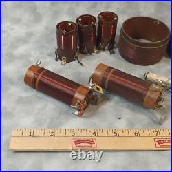 Vintage Radio Coil & Inductor Lot of 14 Large & Small RF Coils Antique Parts
