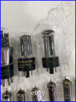Vintage Radio Lamps Vacuum Tubes Glass Electronic Parts Lot Of 14