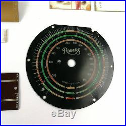 Vintage Radio Parts Dials Plates Lot 12 Rogers Fleetwood Standard BC Glass Metal
