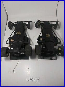 Vintage Radio Shack RC Cars Frame Rugby Golden Arrow Lot of 2 FOR PARTS