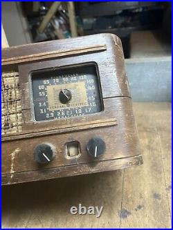 Vintage Rare Superheterodyne GE General Electric HJ612 Tube Radio Wood Parts USA