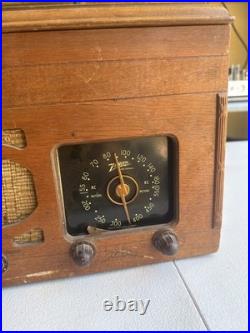 Vintage Rare Zenith 5R60Ux Tube Radio Record Player Untested Parts
