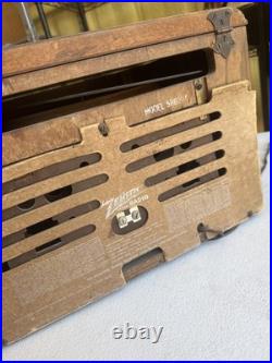 Vintage Rare Zenith 5R60Ux Tube Radio Record Player Untested Parts