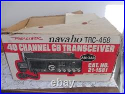 Vintage Realistic Navaho TRC-458 Base Station CB Radio With box Parts/ Repairs