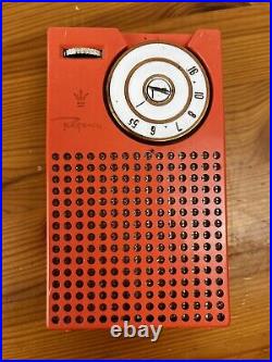 Vintage Regency TR-1 G Transistor Radio 1950s Rare Coral For Parts Only